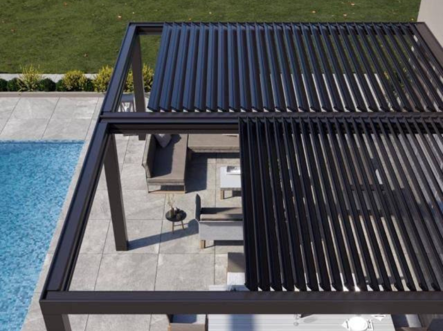skyline automatic louvered retractable roof